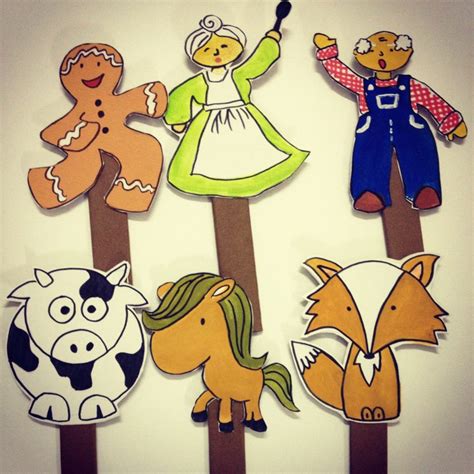 Gingerbread Man Puppets Printable
